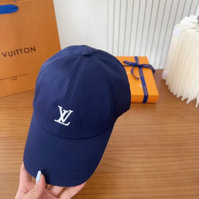 Casquette de baseball Louis Vuitton Monogram brodée marine 3
