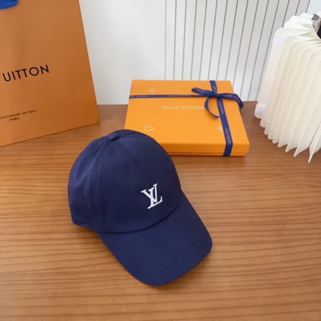 Casquette de baseball Louis Vuitton Monogram brodée marine 4