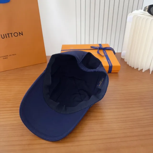 Casquette de baseball Louis Vuitton Monogram brodée marine 6