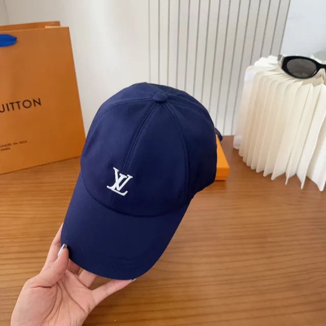 Casquette de baseball Louis Vuitton Monogram brodée marine 7