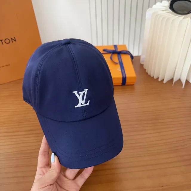 Casquette de baseball Louis Vuitton Monogram brodée marine 8