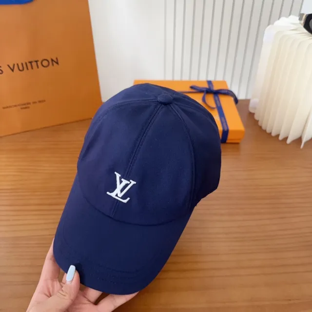Casquette de baseball Louis Vuitton Monogram brodée marine 9