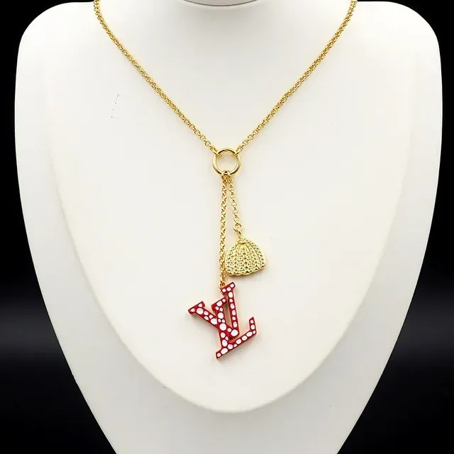 Louis Vuitton Monogram Enamel and Gold Shell Charm Necklaces 2