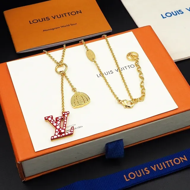Louis Vuitton Monogram Enamel and Gold Shell Charm Necklaces 3