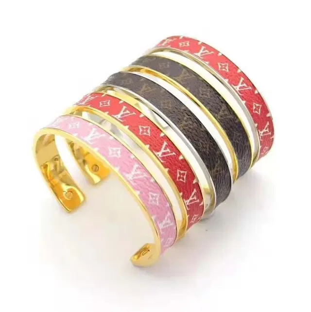 Louis Vuitton Monogram Enamel Cuff Pink Gold Open Bracelet 3