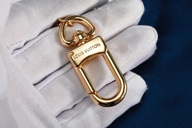 Louis Vuitton Monogram Flower Charm Chain Gold Pink Brown Jewelry 6