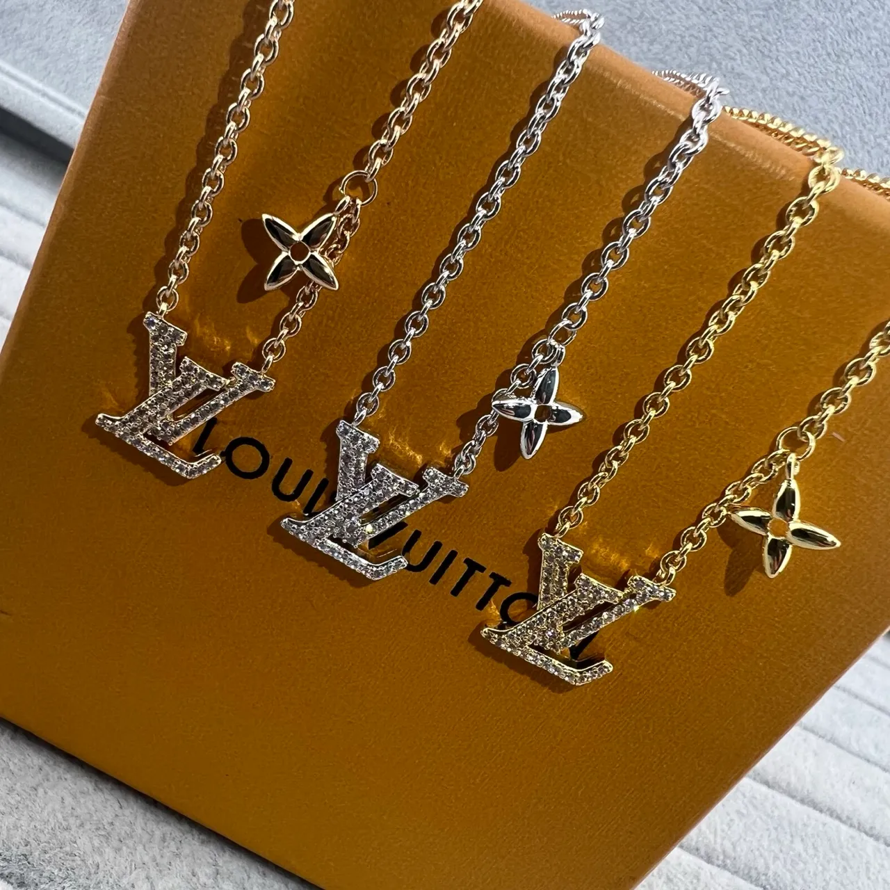 Louis Vuitton Monogram Flower Pavé Crystal Necklace 6