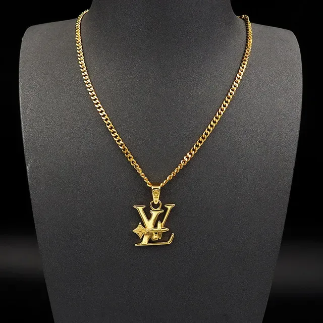 Louis Vuitton Monogram Flower Silver Gold Pendant Floral Motif Necklace 9