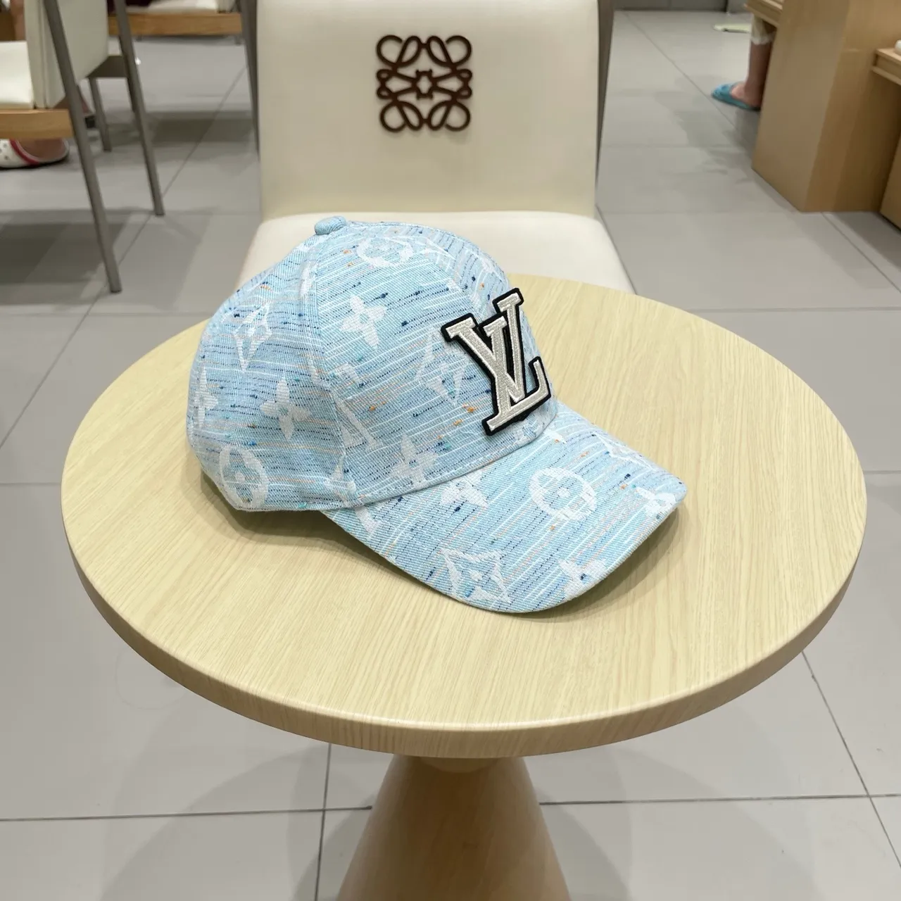 Louis Vuitton Monogram Jacquard Light Blue Embroidered LV Baseball Cap 8