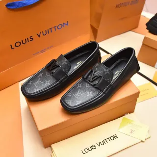 Louis Vuitton Monogram 乐福鞋 黑色皮革 乐福鞋