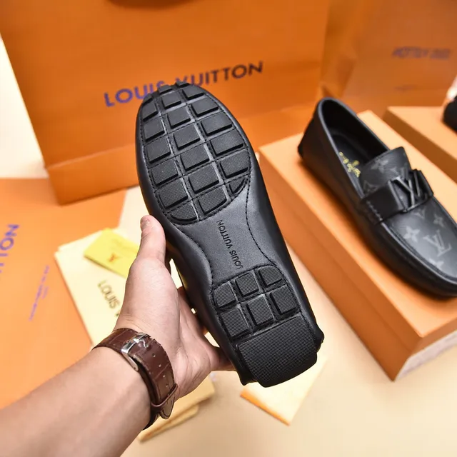 Louis Vuitton Monogram Loafer Black Leather Loafers 4
