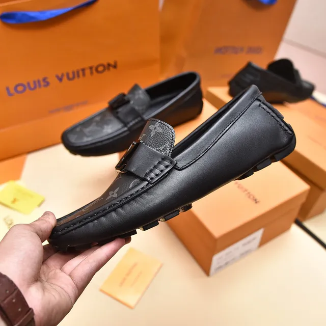 Louis Vuitton Monogram Loafer Black Leather Loafers 7