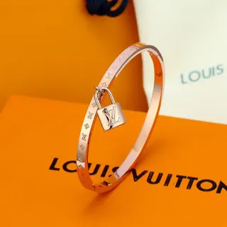 Louis Vuitton Monogram Lock Padlock pulsera oro rosa