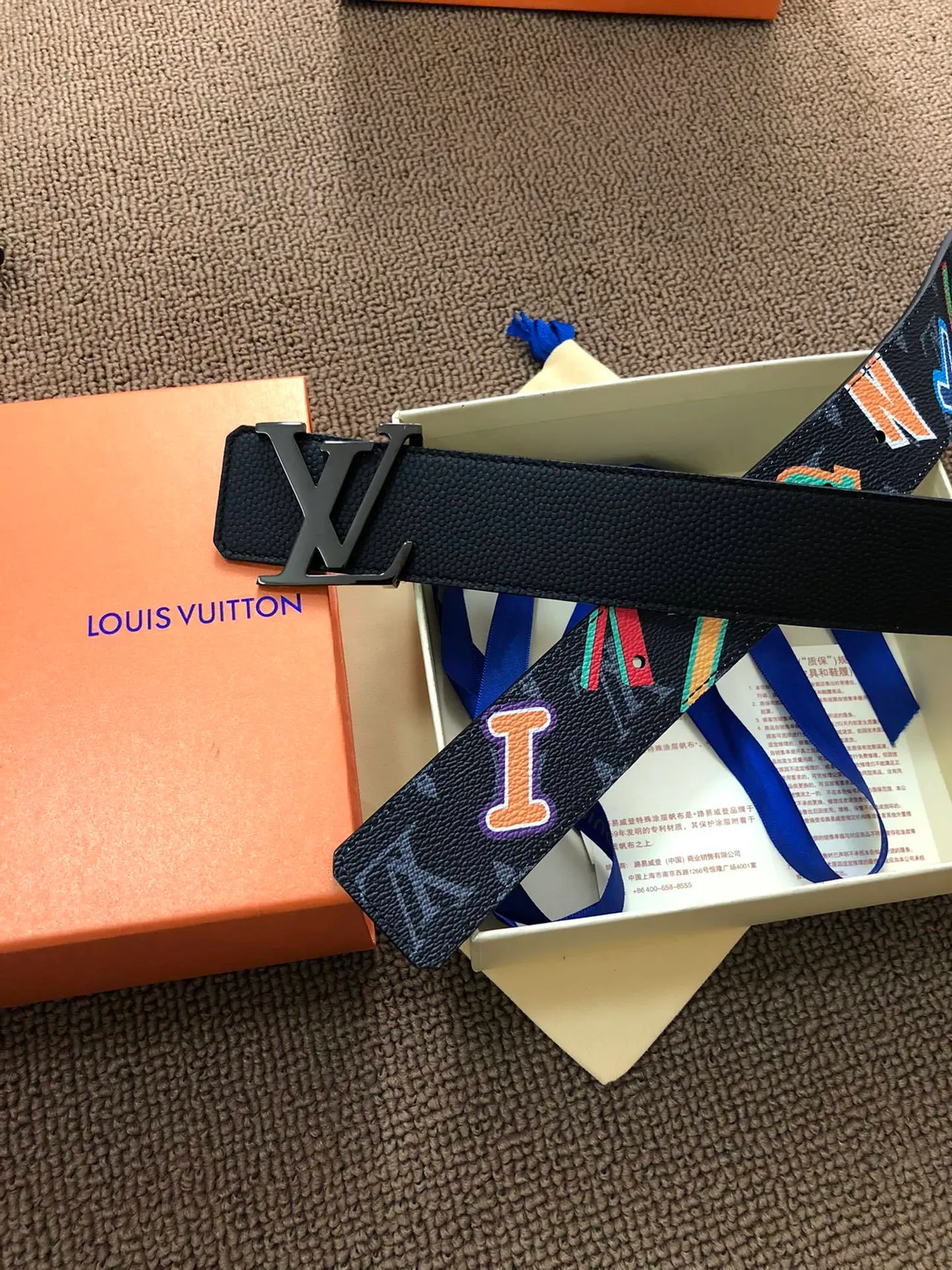 Louis Vuitton Monogram Multicolore Alphabet Leather Belt 3