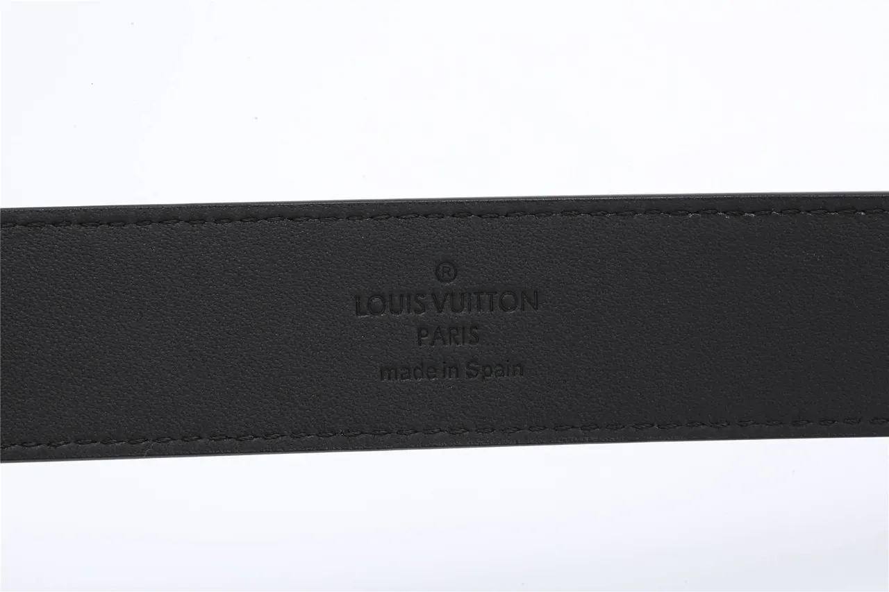 Louis Vuitton Monogram Patent Black Silver Leather Belt 8