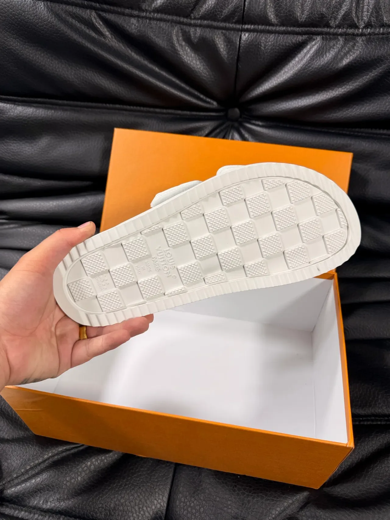 Louis Vuitton Monogram Slide White Slippers 2