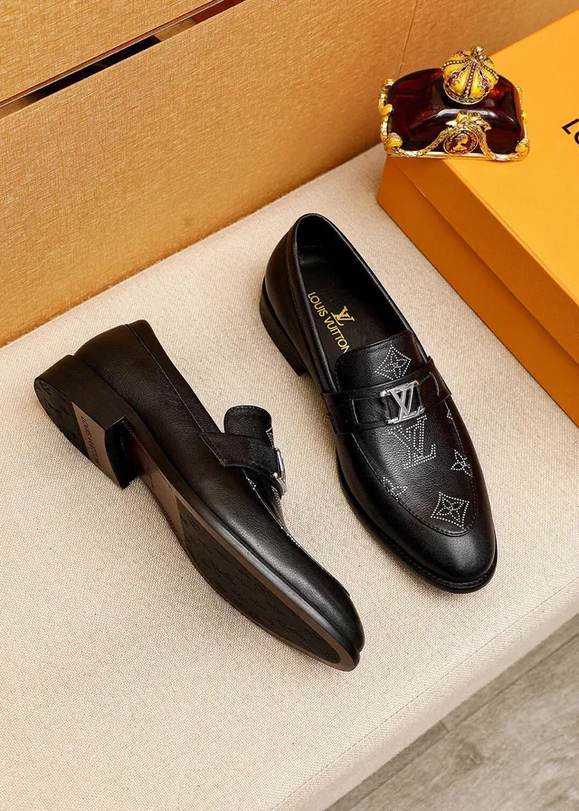 Louis Vuitton Monogram-Studded Buckle Strap Loafers 3