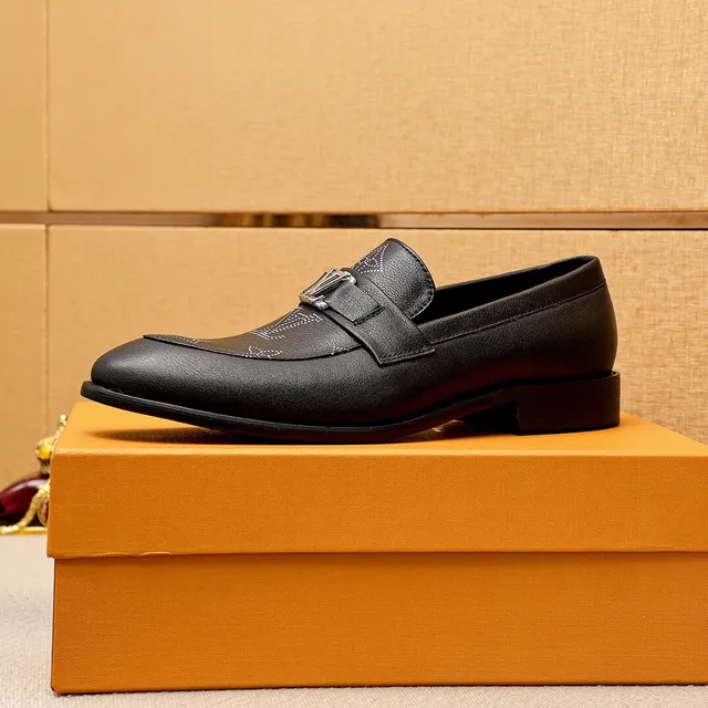Louis Vuitton Monogram-Studded Buckle Strap Loafers 4