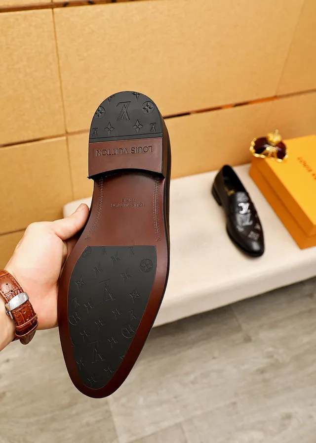 Louis Vuitton Monogram-Studded Buckle Strap Loafers 9
