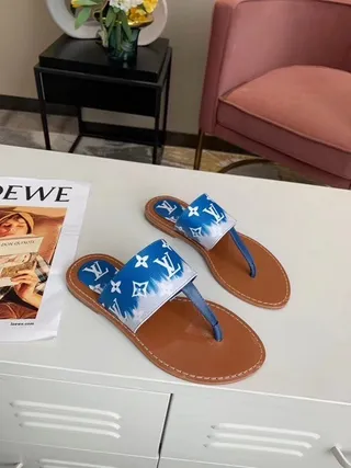 Louis Vuitton Monogram Tie-Dye Thong Slide Casual Sandals 6