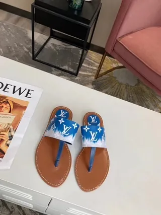 Louis Vuitton Monogram Tie-Dye Thong Slide Casual Sandals 7