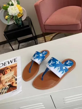 Louis Vuitton Monogram Tie-Dye Thong Slide Casual Sandals 8