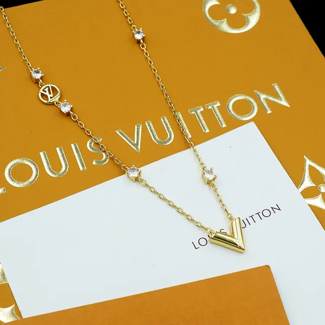 Louis Vuitton Monogram World Tour Gold-Tone Crystal Necklace 5