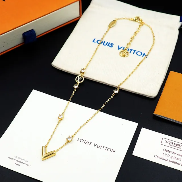 Louis Vuitton Monogram World Tour Gold-Tone Crystal Necklace 8