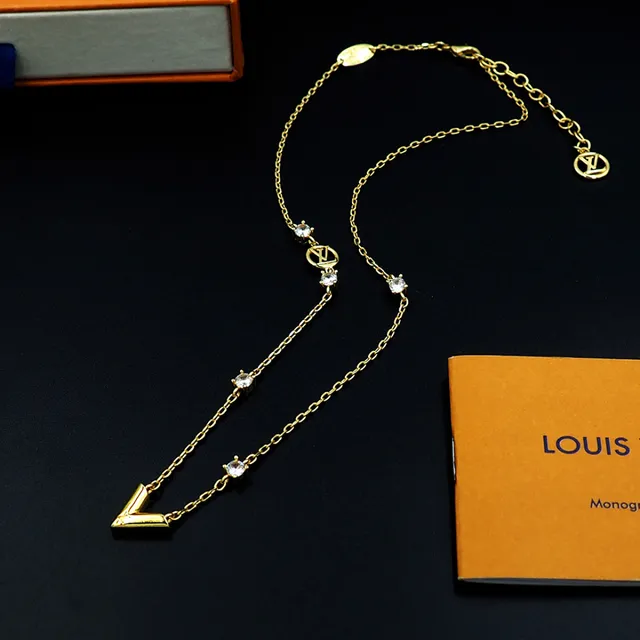 Louis Vuitton Monogram World Tour Gold-Tone Crystal Necklace 11