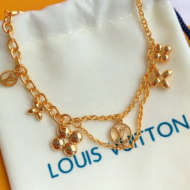Louis Vuitton Multi-Charm Chain Bracelet Gold Bracelet 9