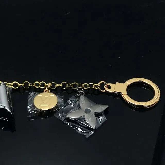 Louis Vuitton Multi Charm Gold Metal Chain Jewelry 2