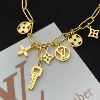 Louis Vuitton Multi-Charm Gold-Tone Necklace