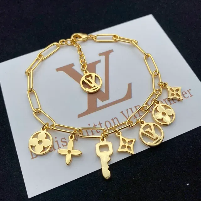 Louis Vuitton Multi-Charm Gold-Tone Necklace 5