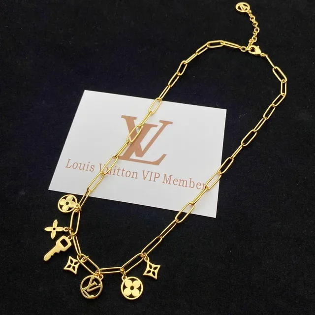Louis Vuitton Multi-Charm Gold-Tone Necklace 6