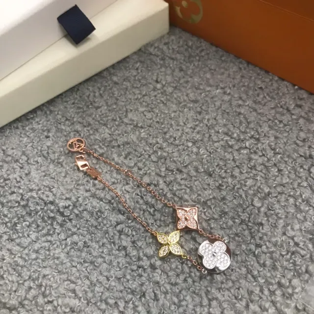 Louis Vuitton Multi-Tone Floral Pavé Crystal Bracelet 3