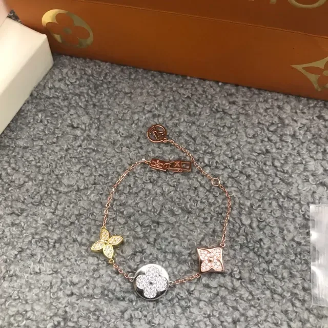 Louis Vuitton Multi-Tone Floral Pavé Crystal Bracelet 5