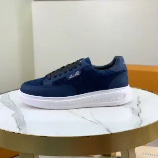 Louis Vuitton Navy Velvet-Textured Lifestyle Sneaker