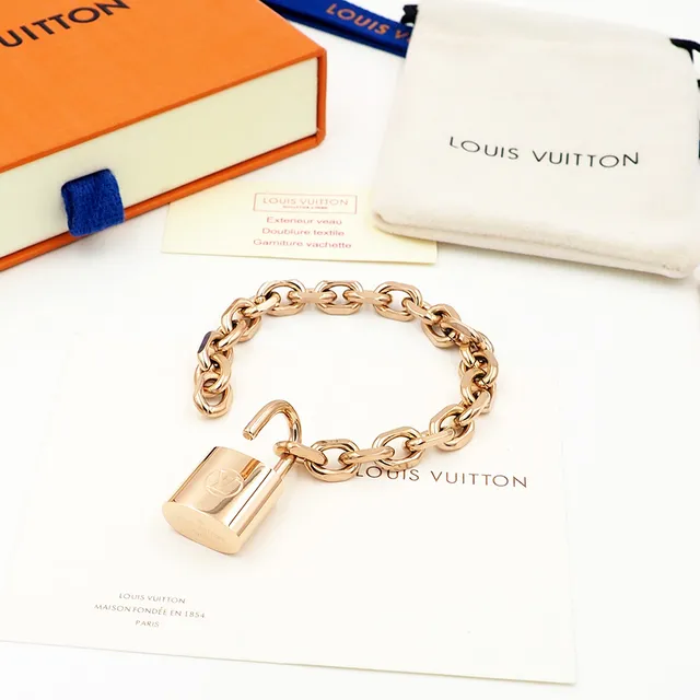 Louis Vuitton Padlock Bracelet or rose or jaune argent bracelets en métal 2