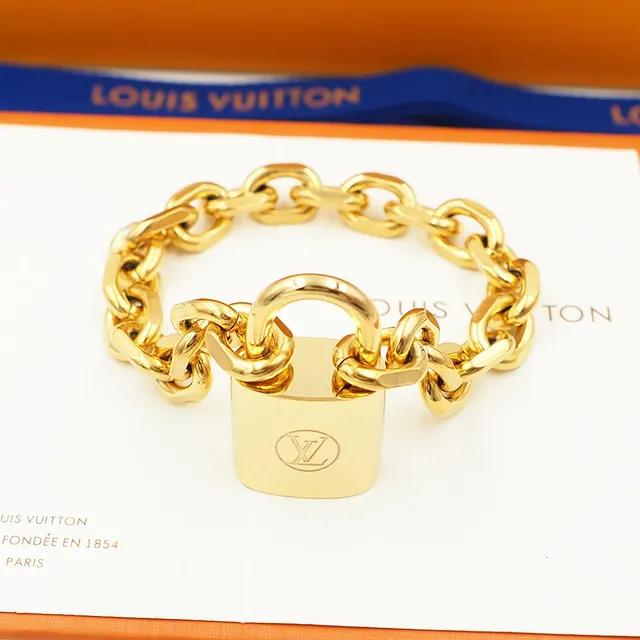 Louis Vuitton Padlock Bracelet or rose or jaune argent bracelets en métal 3
