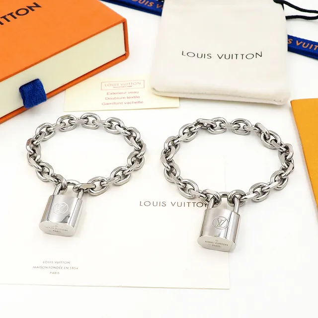 Louis Vuitton Padlock Bracelet or rose or jaune argent bracelets en métal 7