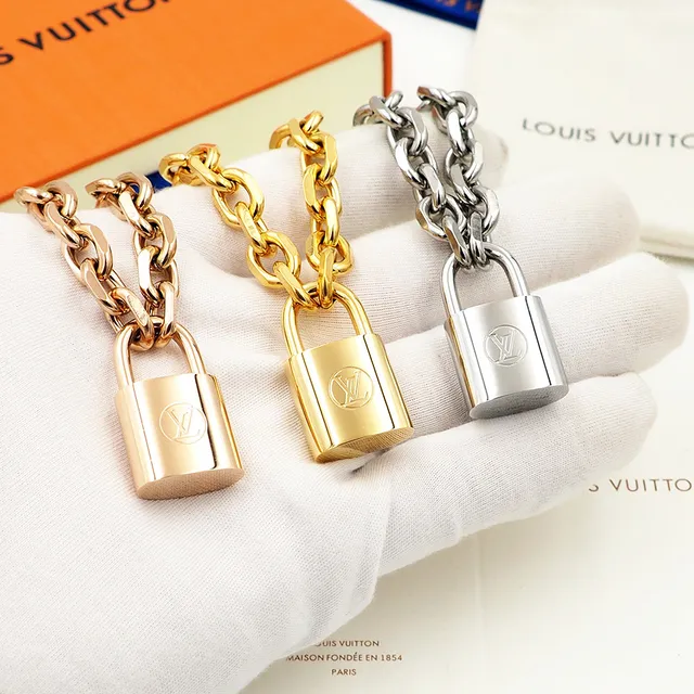 Louis Vuitton Padlock Bracelet or rose or jaune argent bracelets en métal 9