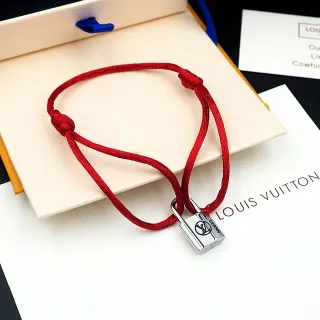 Louis Vuitton Pulsera Padlock Cordón Rojo