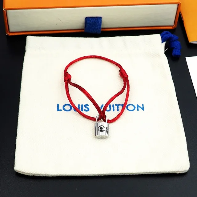 Louis Vuitton Padlock Red Cord Bracelet 5