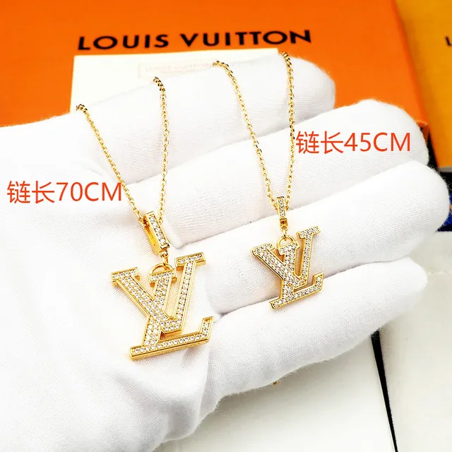 Louis Vuitton Pavé LV Monogram Pendant Necklace 4