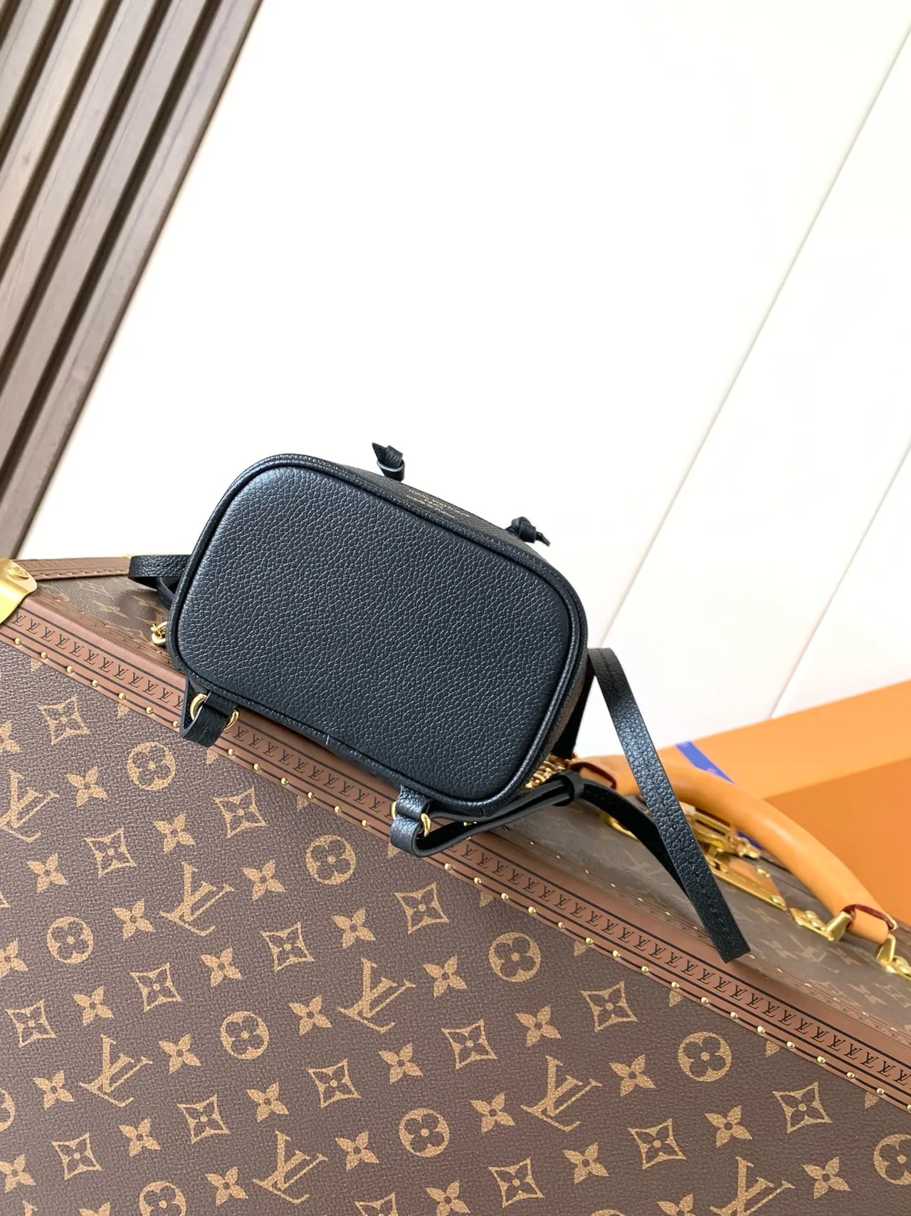Louis Vuitton Petit Sac Plat Black Monogram Empreinte Chain Crossbody Bag 6