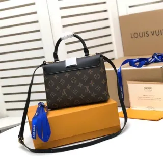 Louis Vuitton Petite Malle Monogram Canvas Brown and Black Tote Bag