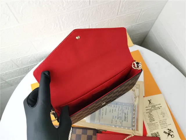 Louis Vuitton Pochette Accessoires Brown Red Envelope-Flap Monogram Print Long Wallet 3