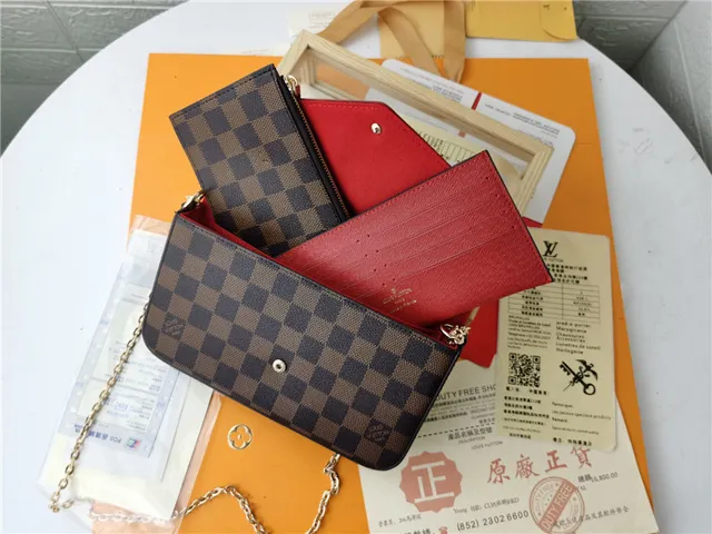 Louis Vuitton Pochette Accessoires Brown Red Envelope-Flap Monogram Print Long Wallet 4