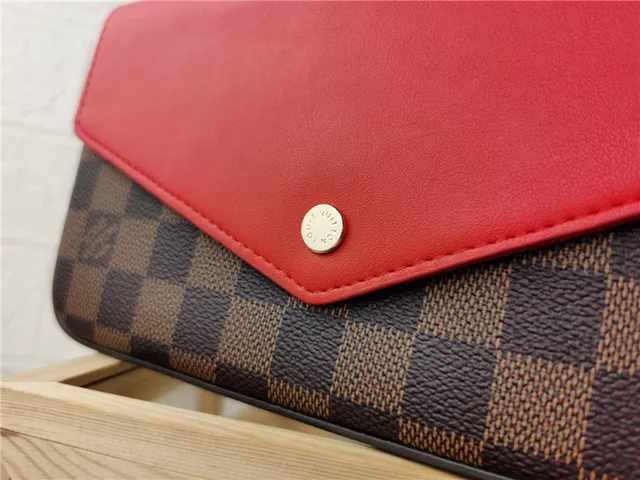 Louis Vuitton Pochette Accessoires Brown Red Envelope-Flap Monogram Print Long Wallet 5