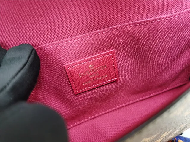 Louis Vuitton Pochette Accessoires Brown Red Envelope-Flap Monogram Print Long Wallet 18